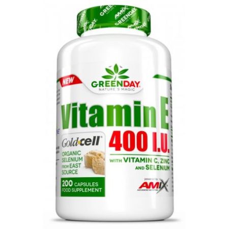 Vitamina E 400 UI LIFE + 200 cápsulas Amix GreenDay